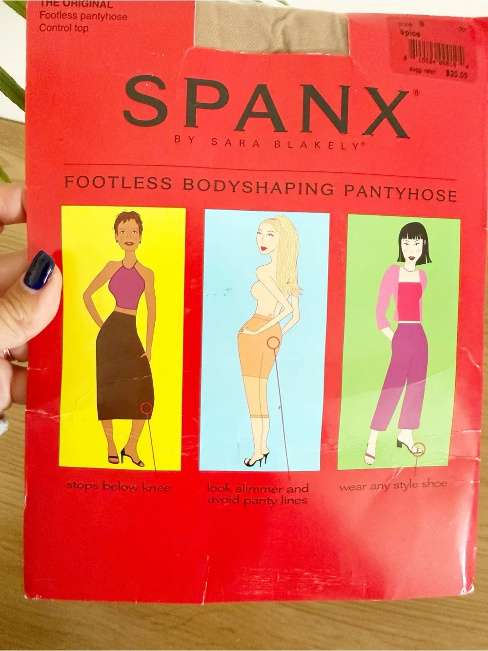 Vintage new Spanx Original Footless Bodyshaping Pantyhose Control Top Spice B